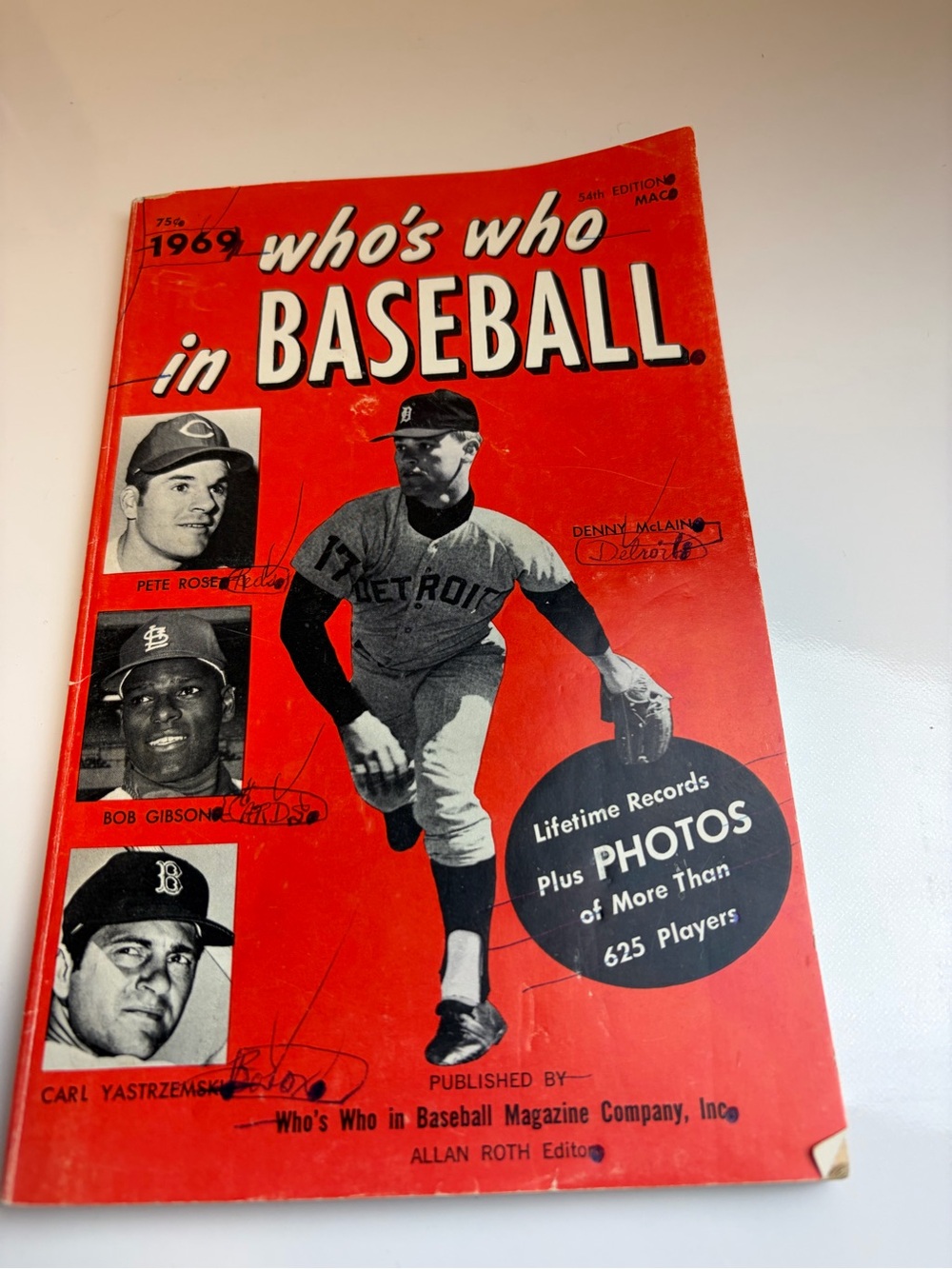 Vintage 1969 Who's Who in Baseball Magazine - Red Cover